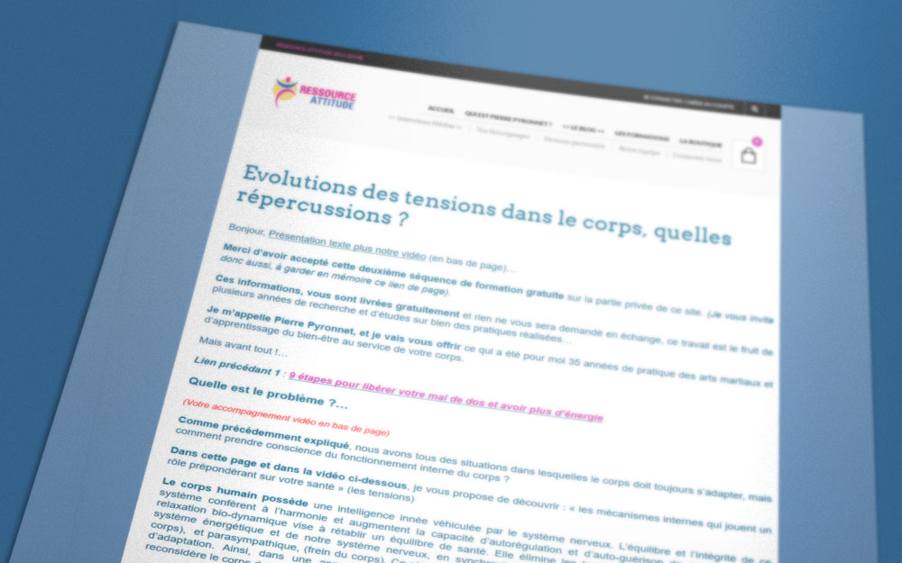 Evolutions des tensions dans le corps, quelles sont les répercussions ?