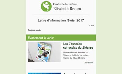 Lettre d'information Réflexologie - Elisabeth Breton