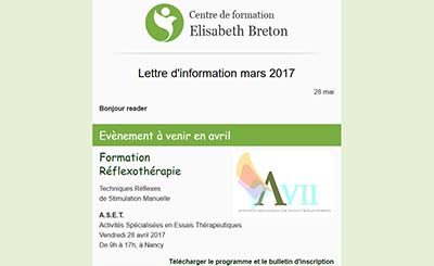 Lettre d'information Réflexologie - Elisabeth Breton