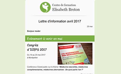 Lettre d'information Réflexologie - Elisabeth Breton