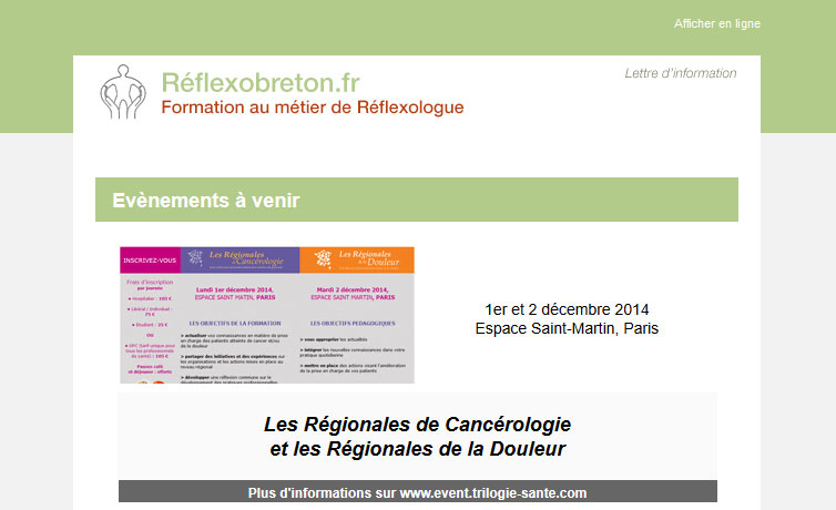 Newsletter Réflexologie - Reflexobreton.fr