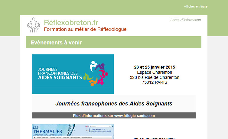 Newsletter Réflexologie - Reflexobreton.fr