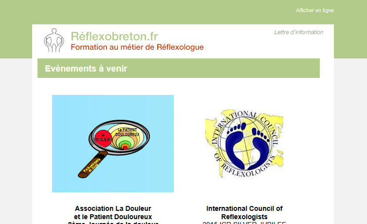 Newsletter Réflexologie - Reflexobreton.fr