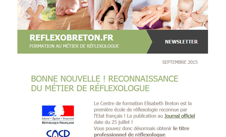 Newsletter Réflexologie - Reflexobreton.fr