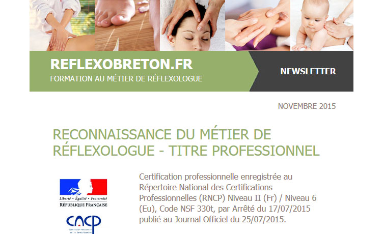 Newsletter Réflexologie - Reflexobreton.fr