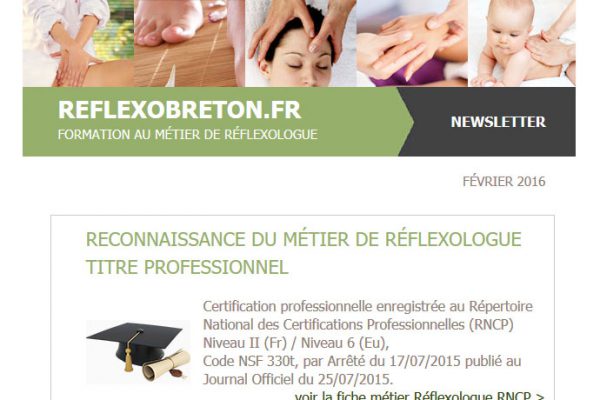 Newsletter Réflexologie - Reflexobreton.fr