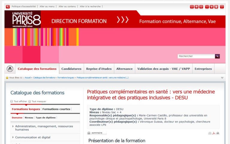 Formation Pratiques complémentaires en santé