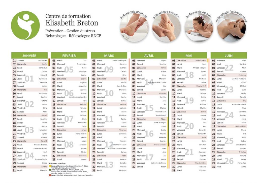 calendrier 2022