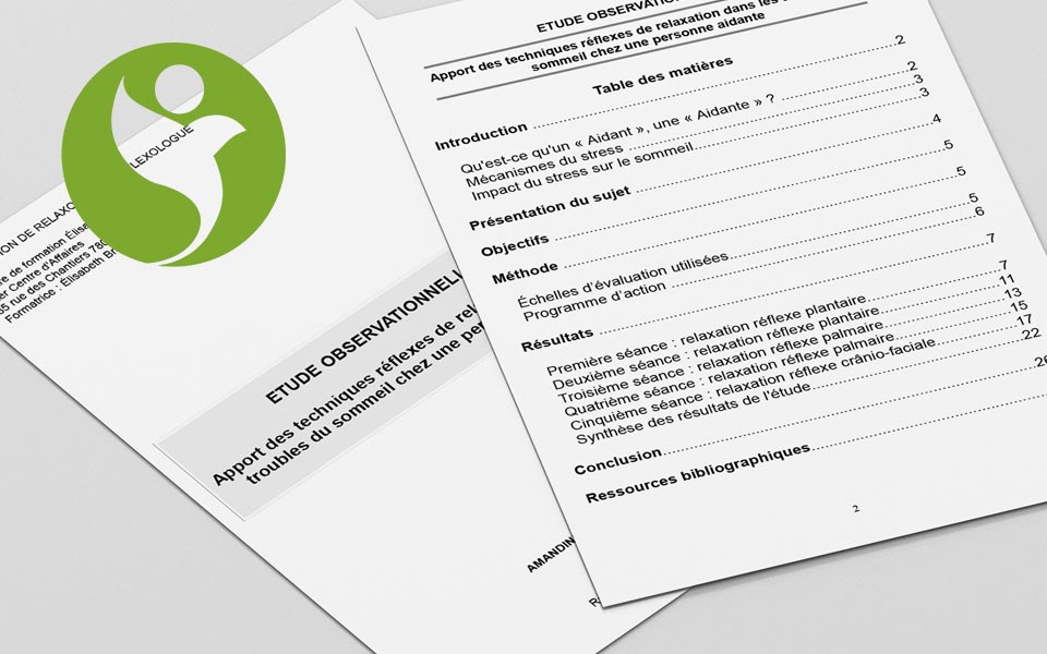 Apport des techniques réflexes de relaxation dans les troubles du sommeil chez une personne aidante