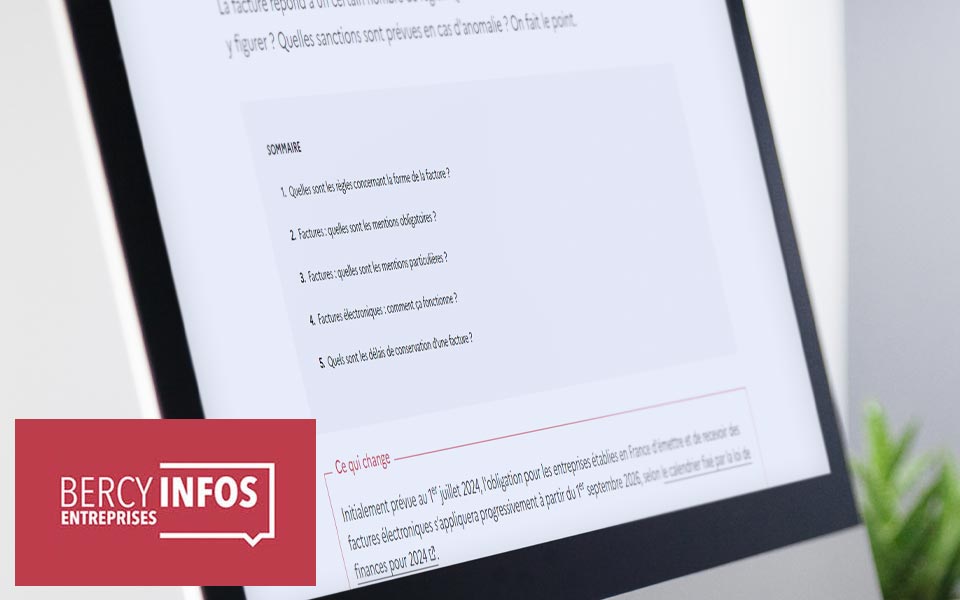 [Bercy Infos] Tout savoir sur les Mentions légales d’une facture