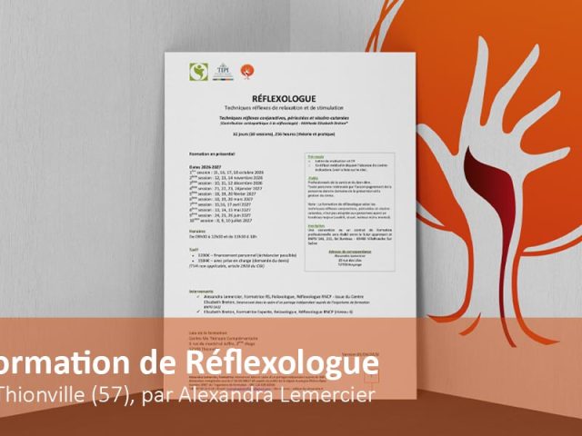Formation au métier de Réflexologue, par Alexandra Lemercier en partenariat avec Elisabeth Breton